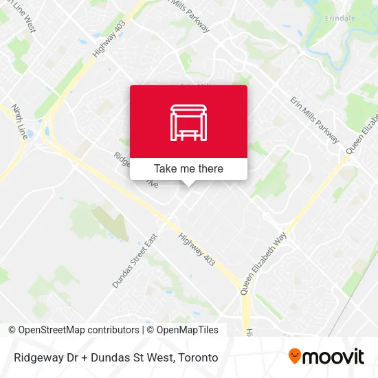 Ridgeway Dr + Dundas St West map