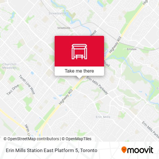 Erin Mills Station East Platform 5 map