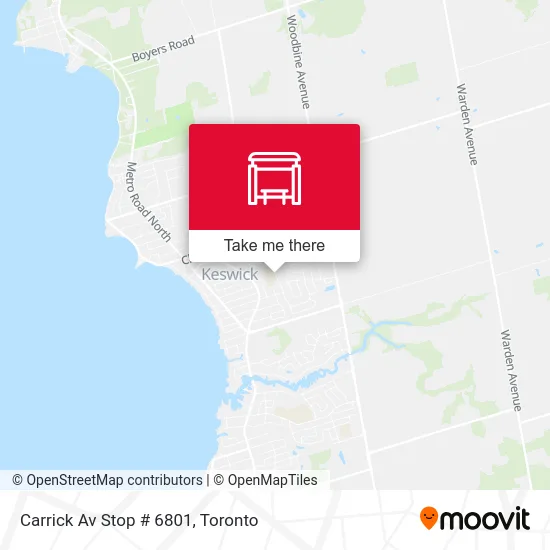 Carrick Av Stop # 6801 map