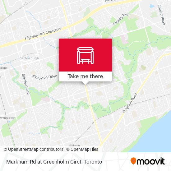 Markham Rd at Greenholm Circt map