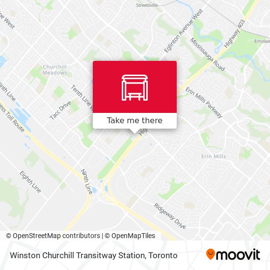 Winston Churchill Transitway Station map