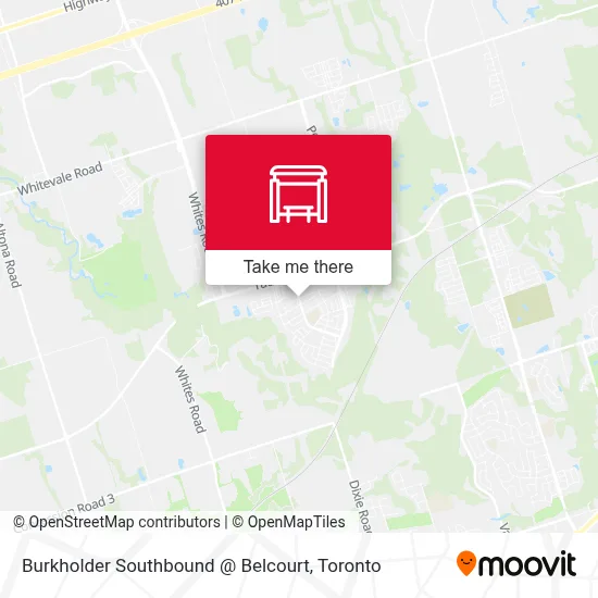 Burkholder Southbound @ Belcourt map