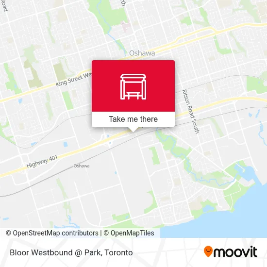 Bloor Westbound @ Park map
