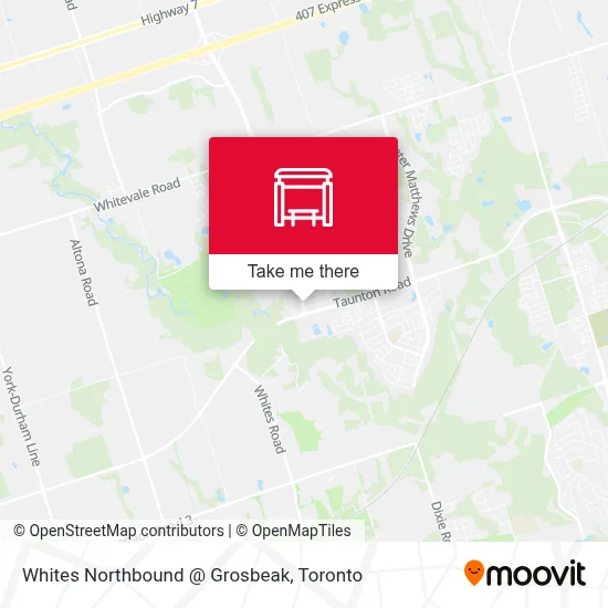 Whites Northbound @ Grosbeak map