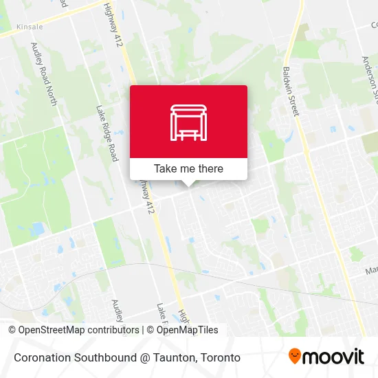 Coronation Southbound @ Taunton map