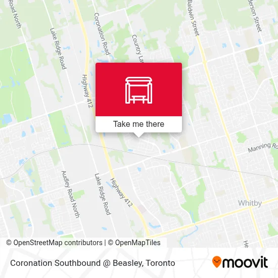 Coronation Southbound @ Beasley map