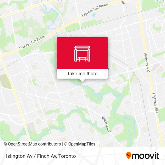Islington Av / Finch Av map