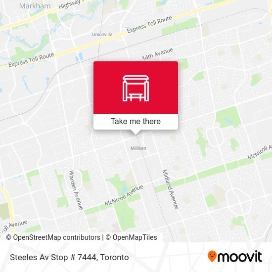 Steeles Av Stop # 7444 map