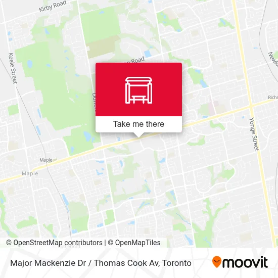 Major Mackenzie Dr / Thomas Cook Av map