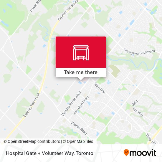Hospital Gate + Volunteer Way map