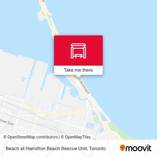 Beach at Hamilton Beach Rescue Unit map
