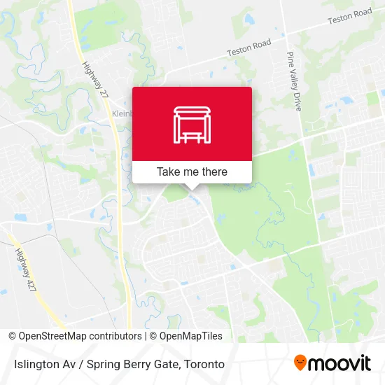 Islington Av / Spring Berry Gate map