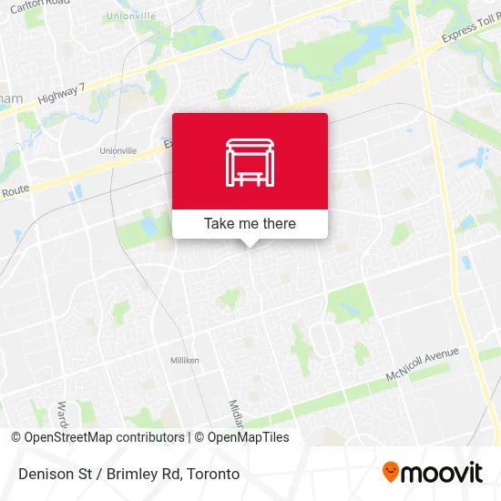 Denison St / Brimley Rd map