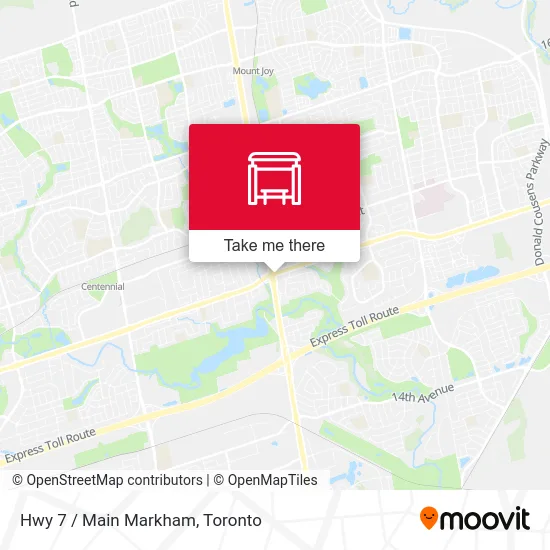 Hwy 7 / Main Markham map