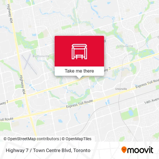 Highway 7 / Town Centre Blvd map