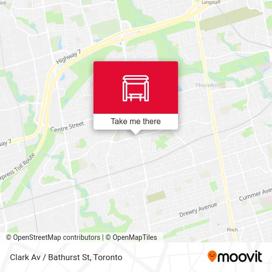 Clark Av / Bathurst St map