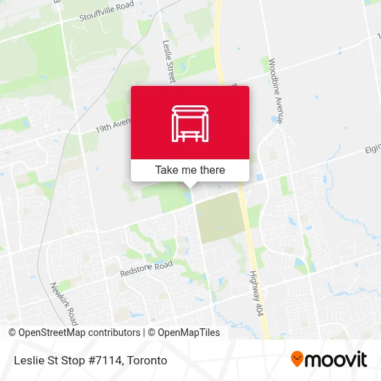 Leslie St Stop #7114 map
