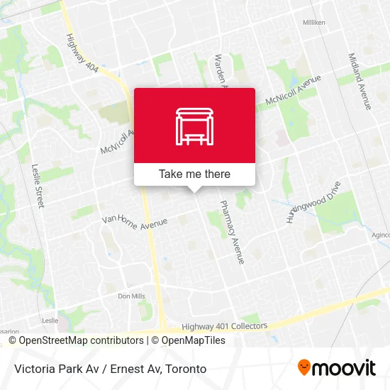 Victoria Park Av / Ernest Av map