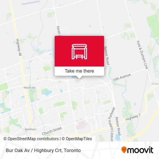 Bur Oak Av / Highbury Crt map