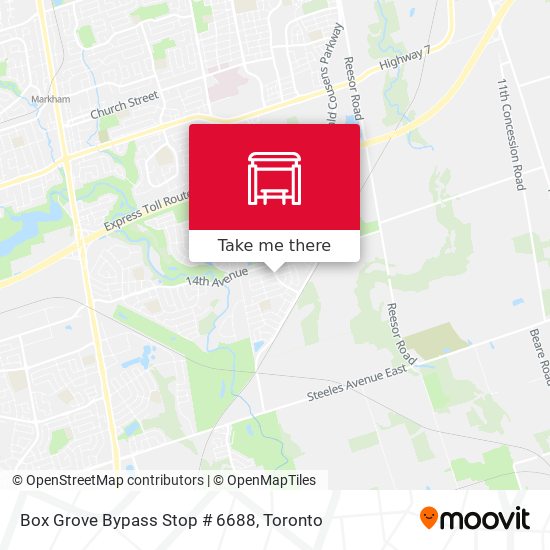 Box Grove Bypass Stop # 6688 map