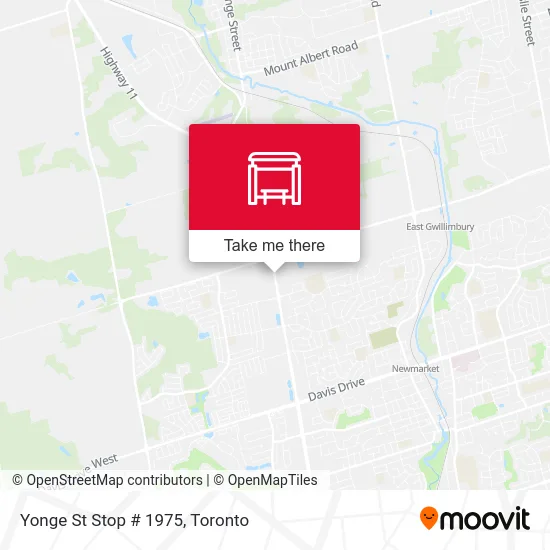Yonge St Stop # 1975 map