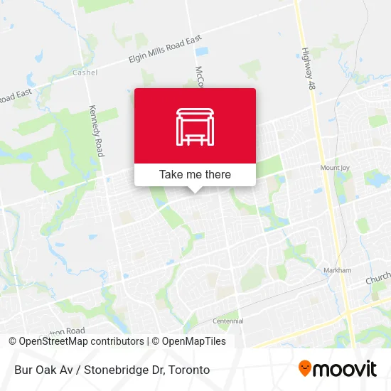 Bur Oak Av / Stonebridge Dr map