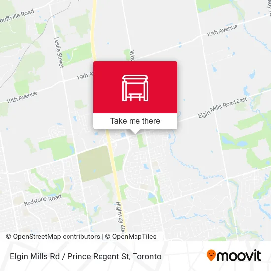 Elgin Mills Rd / Prince Regent St map