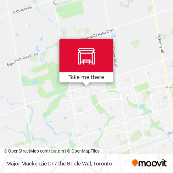 Major Mackenzie Dr / the Bridle Wal map