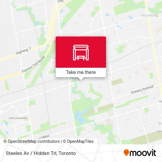 Steeles Av / Hidden Trl map