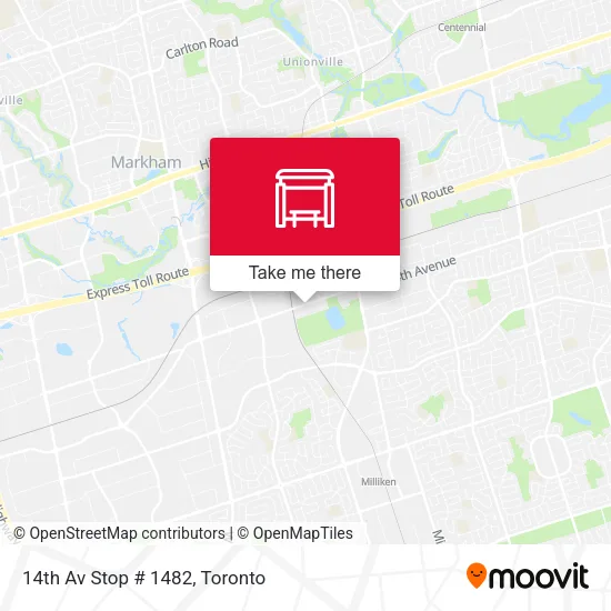 14th Av Stop # 1482 map