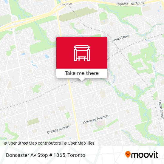 Doncaster Av Stop # 1365 map