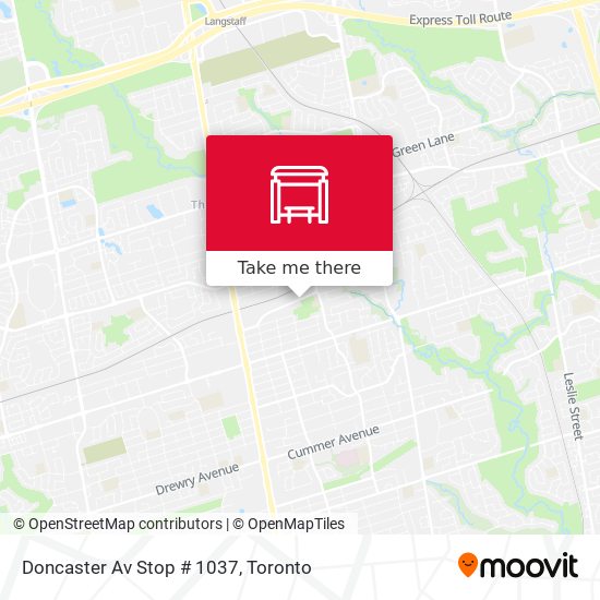 Doncaster Av Stop # 1037 map