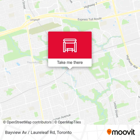 Bayview Av / Laureleaf Rd map