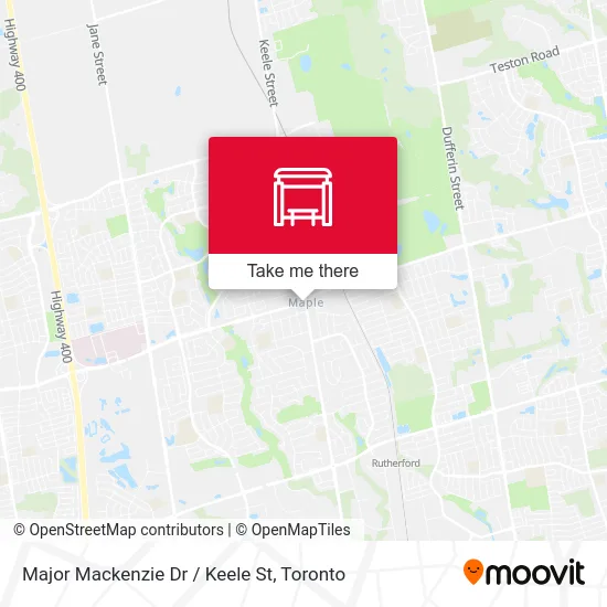 Major Mackenzie Dr / Keele St map