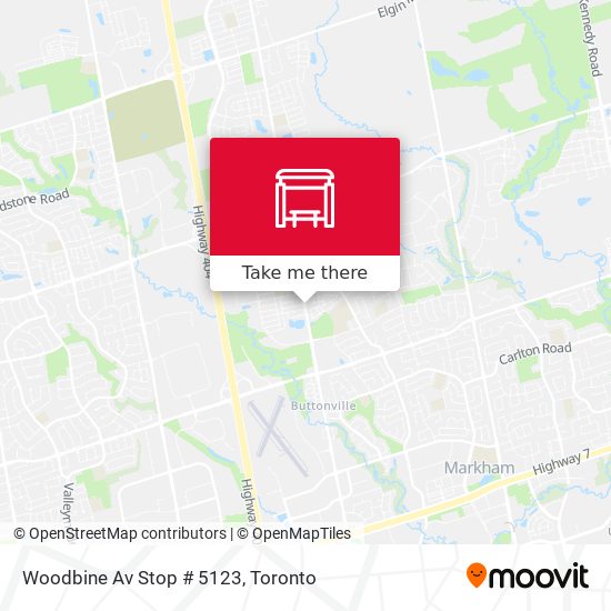 Woodbine Av Stop # 5123 map