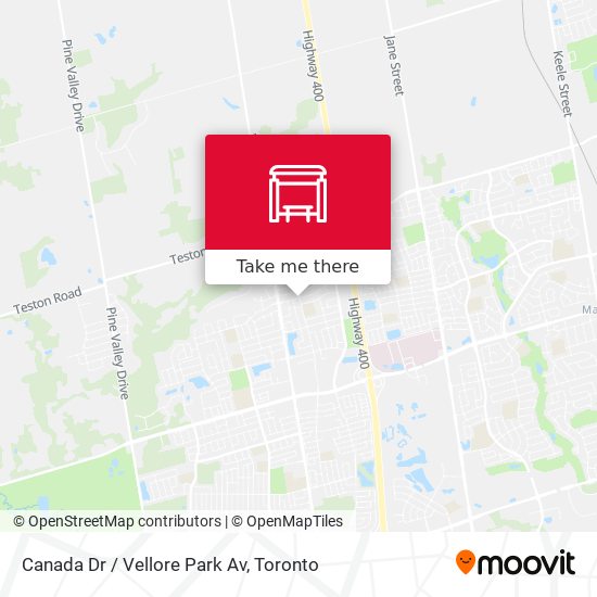 Canada Dr / Vellore Park Av map