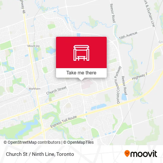 Church St / Ninth Line map