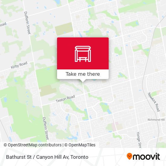 Bathurst St / Canyon Hill Av map