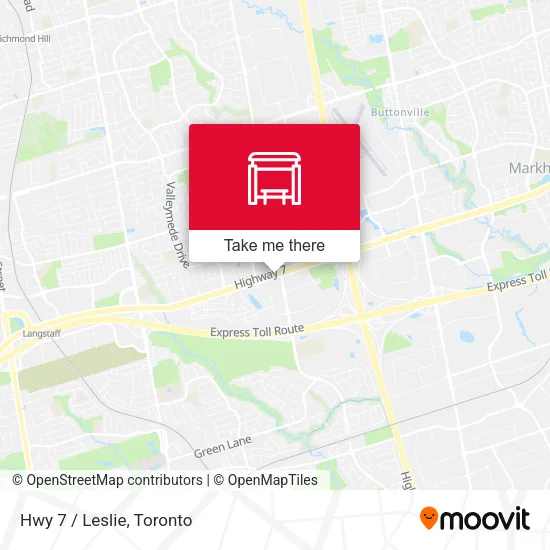Hwy 7 / Leslie map