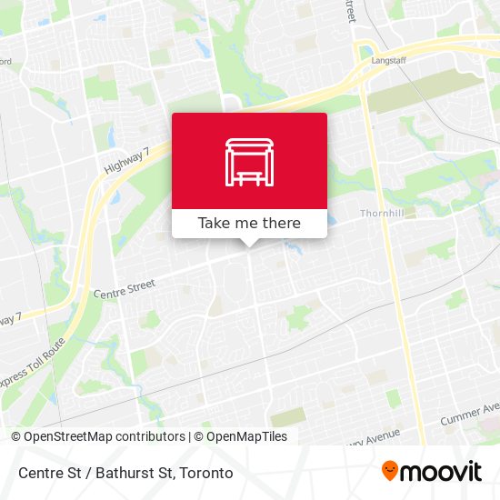 Centre St / Bathurst St map