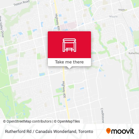 Rutherford Rd / Canada's Wonderland map