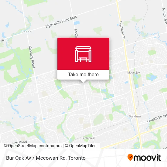 Bur Oak Av / Mccowan Rd map