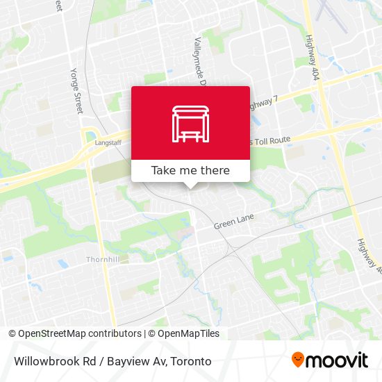 Willowbrook Rd / Bayview Av map