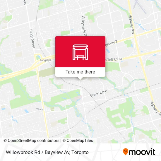 Willowbrook Rd / Bayview Av map