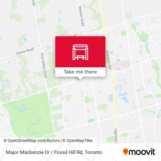 Major Mackenzie Dr / Fossil Hill Rd map
