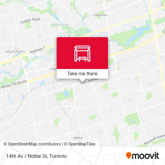 14th Av / Noble St map