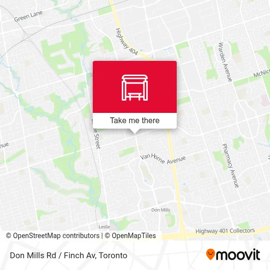 Don Mills Rd / Finch Av map