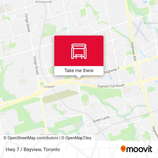 Hwy 7 / Bayview map