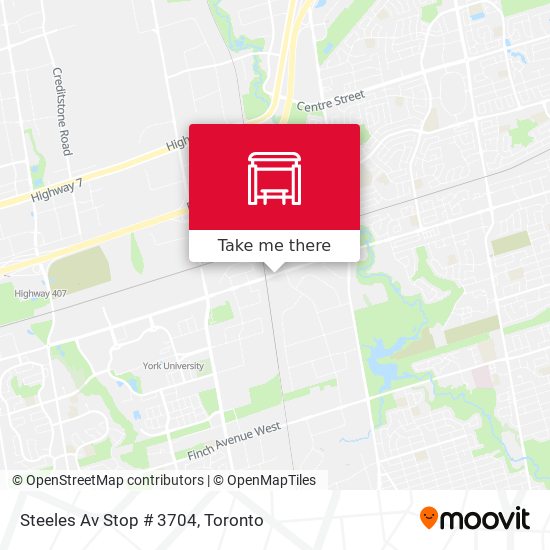 Steeles Av Stop # 3704 plan