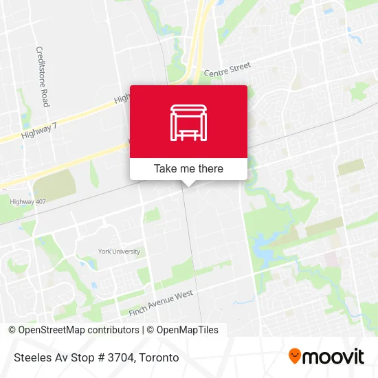Steeles Av Stop # 3704 map
